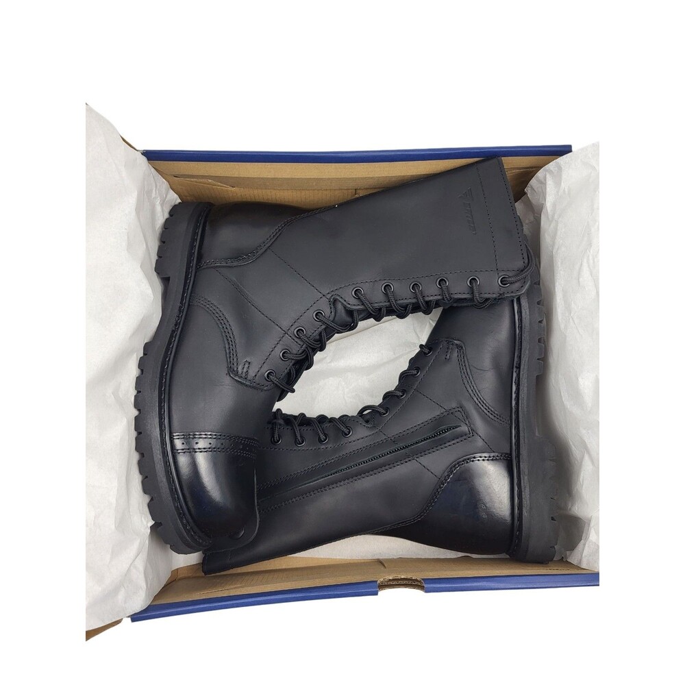 Bates Men's Paratrooper Combat Jump Boots Leather Black EO2184 Size Mens 8.5 - Picture 6 of 9